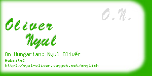 oliver nyul business card
